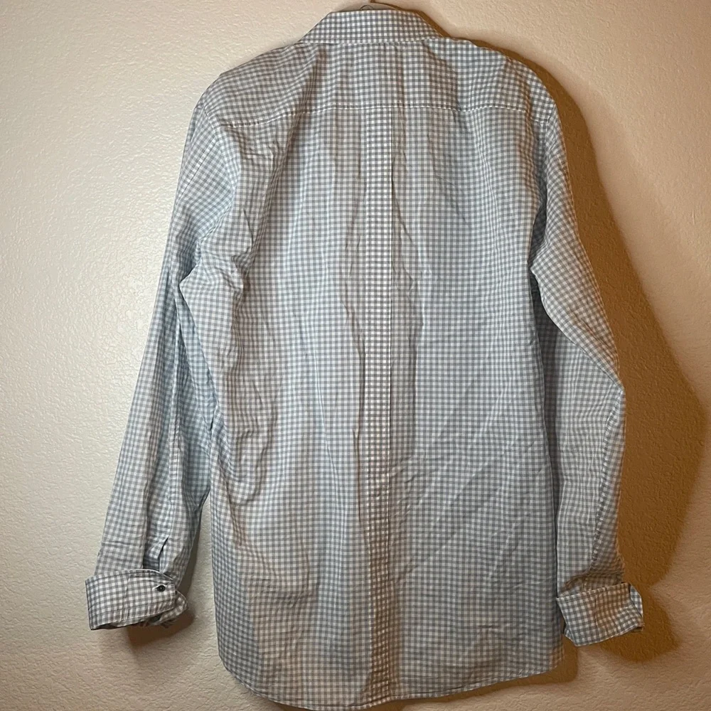 Gucci Light Blue Checkered Casual Shirt size 41/16